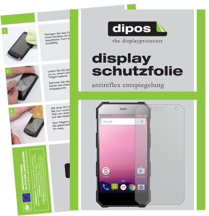 NomuS10 Pro mit aufgebrachter dipos Displayschutzfolie, die lästige Fingerabdrücke minimiert