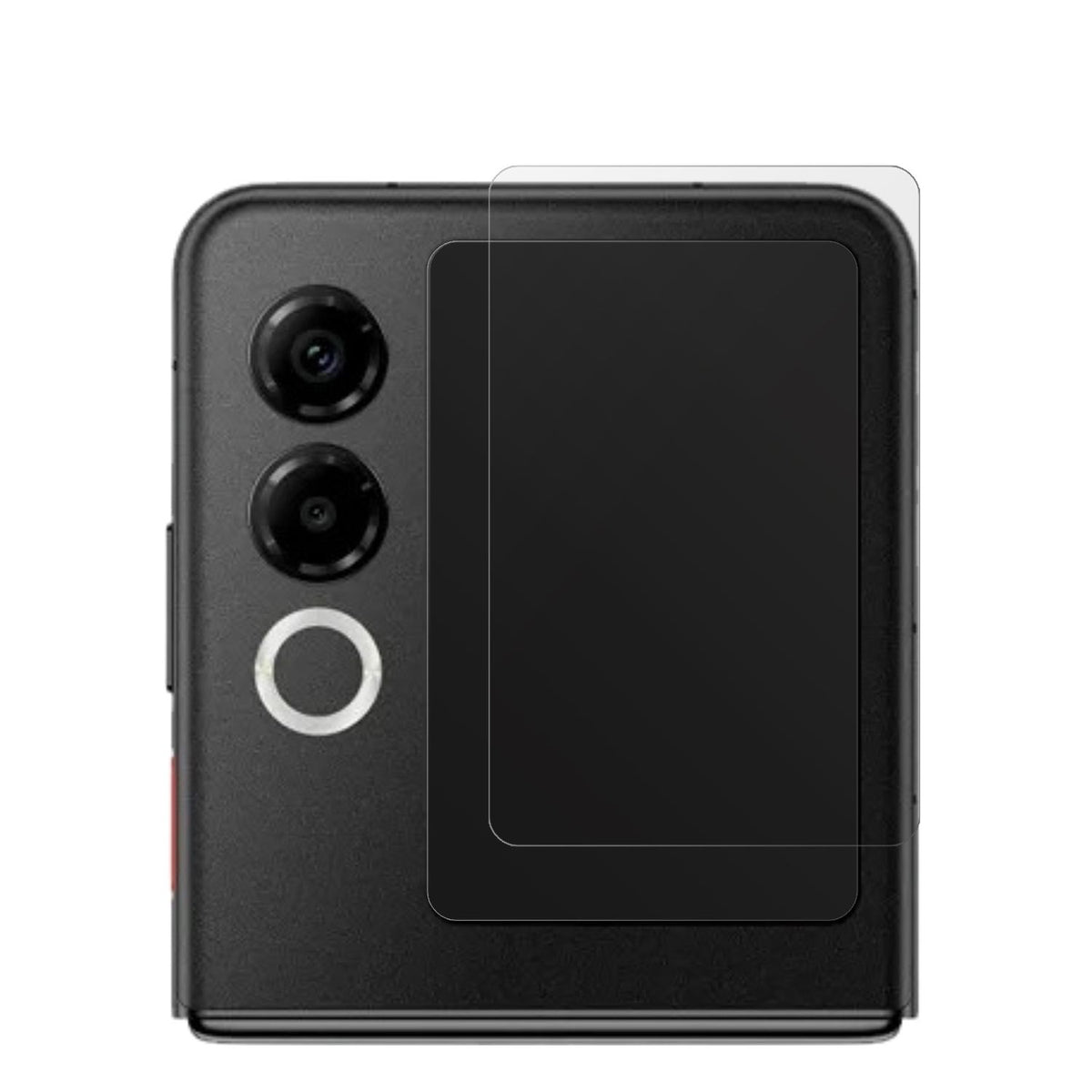 NubiaZTE Flip 2 5G Außenseite mit aufgebrachter dipos Displayschutzfolie, die lästige Fingerabdrücke minimiert