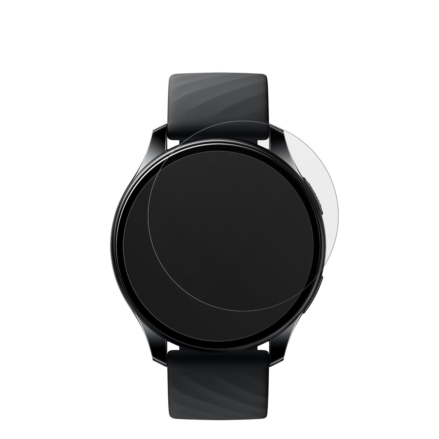 OnePlusNord Smartwatch mit aufgebrachter dipos Displayschutzfolie, die lästige Fingerabdrücke minimiert