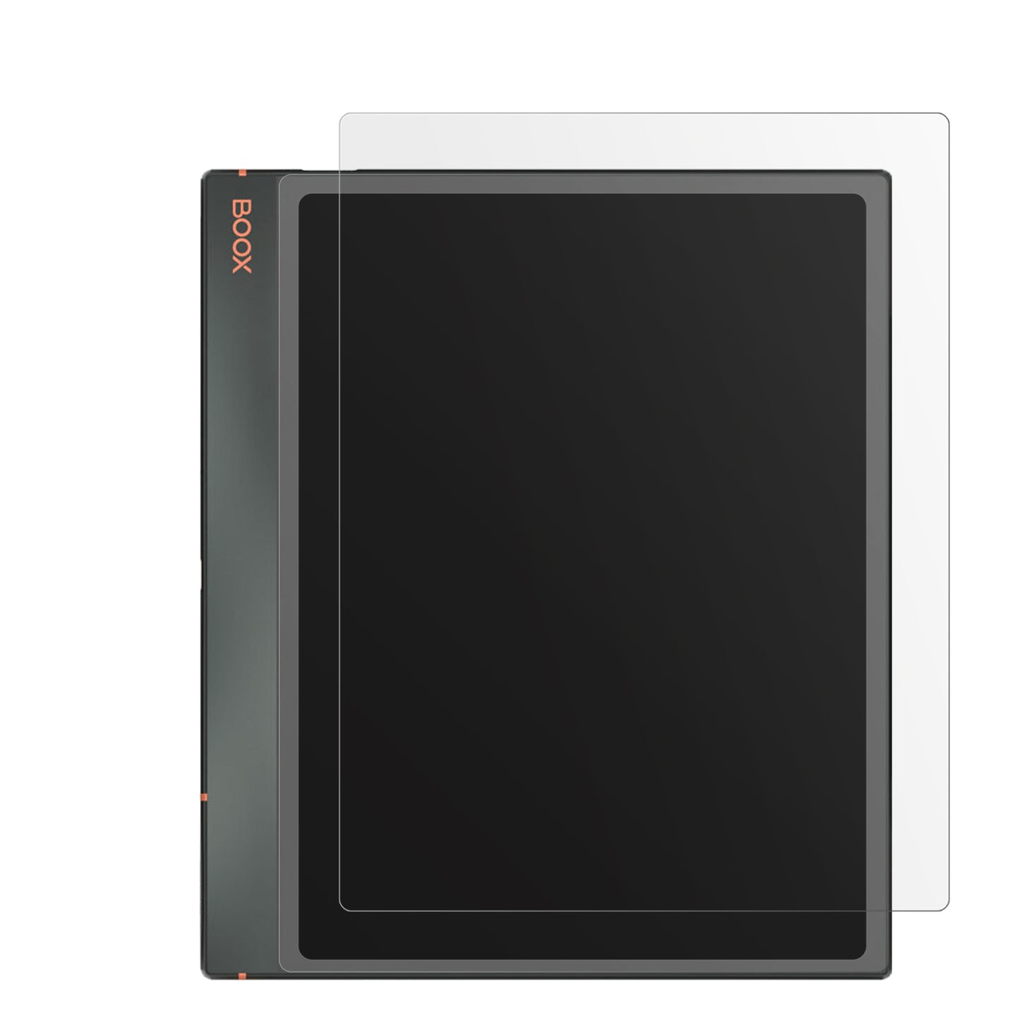 OnyxBoox Note Air3 C mit aufgebrachter dipos Displayschutzfolie, die lästige Fingerabdrücke minimiert