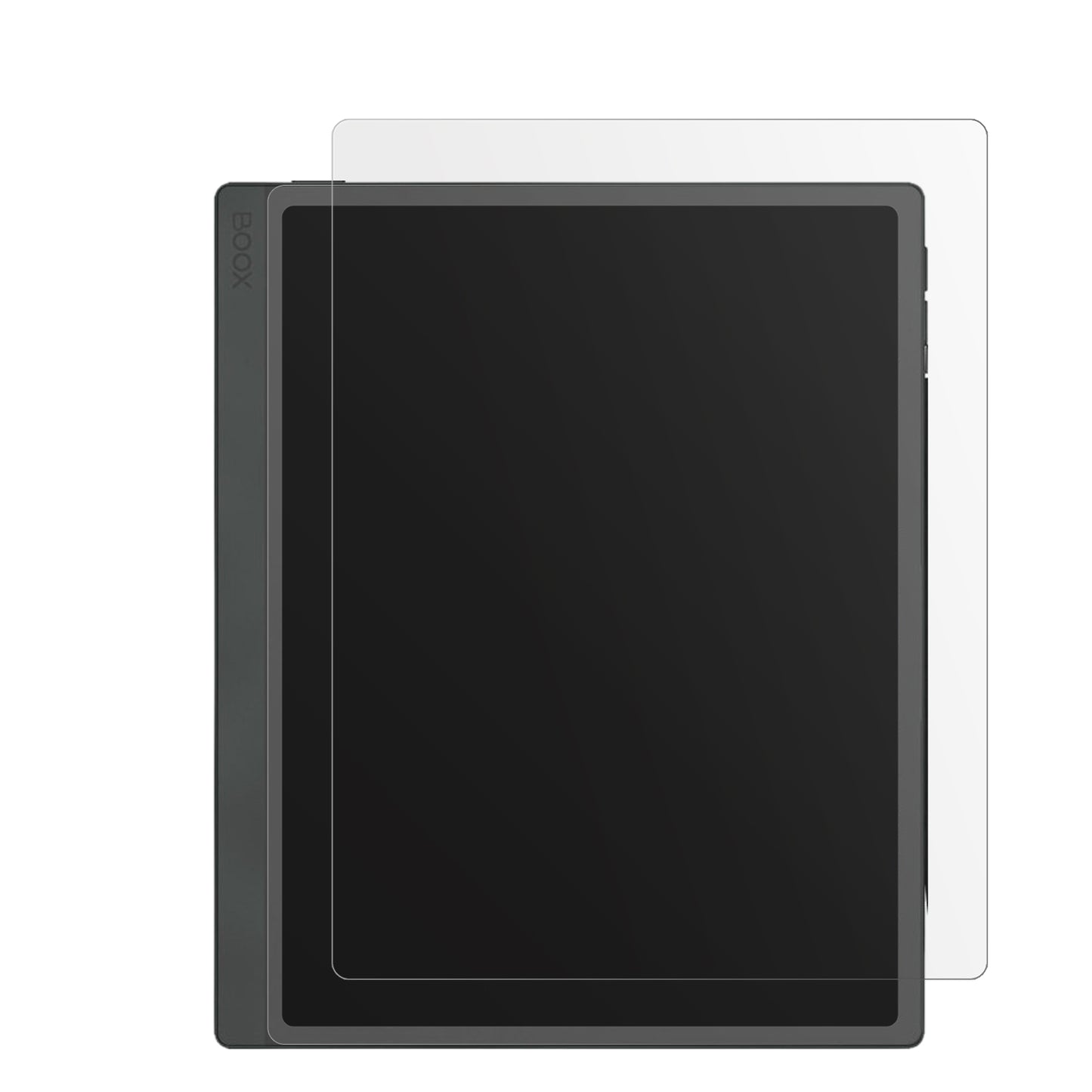 OnyxBoox Tab Ultra C Pro mit aufgebrachter dipos Displayschutzfolie, die lästige Fingerabdrücke minimiert