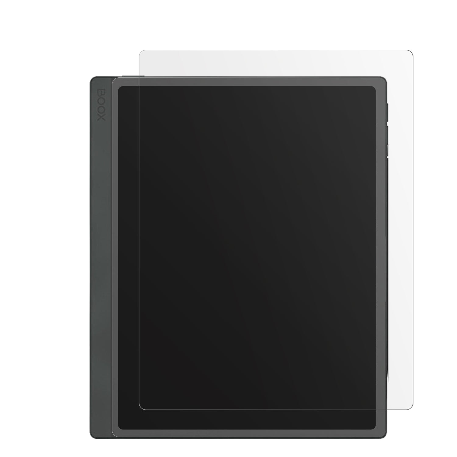 OnyxBoox Tab Ultra C Pro mit aufgebrachter dipos Displayschutzfolie, die lästige Fingerabdrücke minimiert