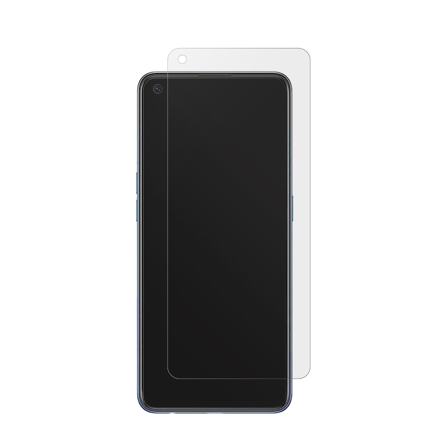 OppoF19 mit aufgebrachter dipos Displayschutzfolie, die lästige Fingerabdrücke minimiert
