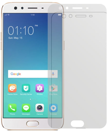 OppoF3 Plus mit aufgebrachter dipos Displayschutzfolie, die lästige Fingerabdrücke minimiert