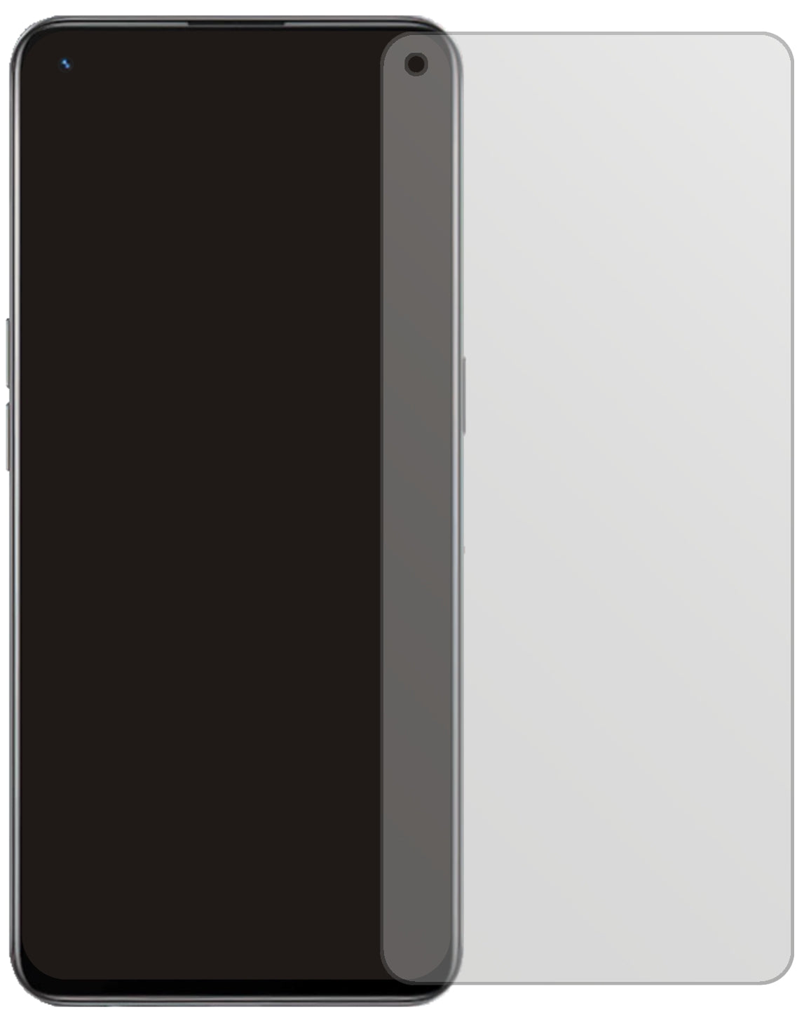 OPPOK9 5G mit aufgebrachter dipos Displayschutzfolie, die lästige Fingerabdrücke minimiert
