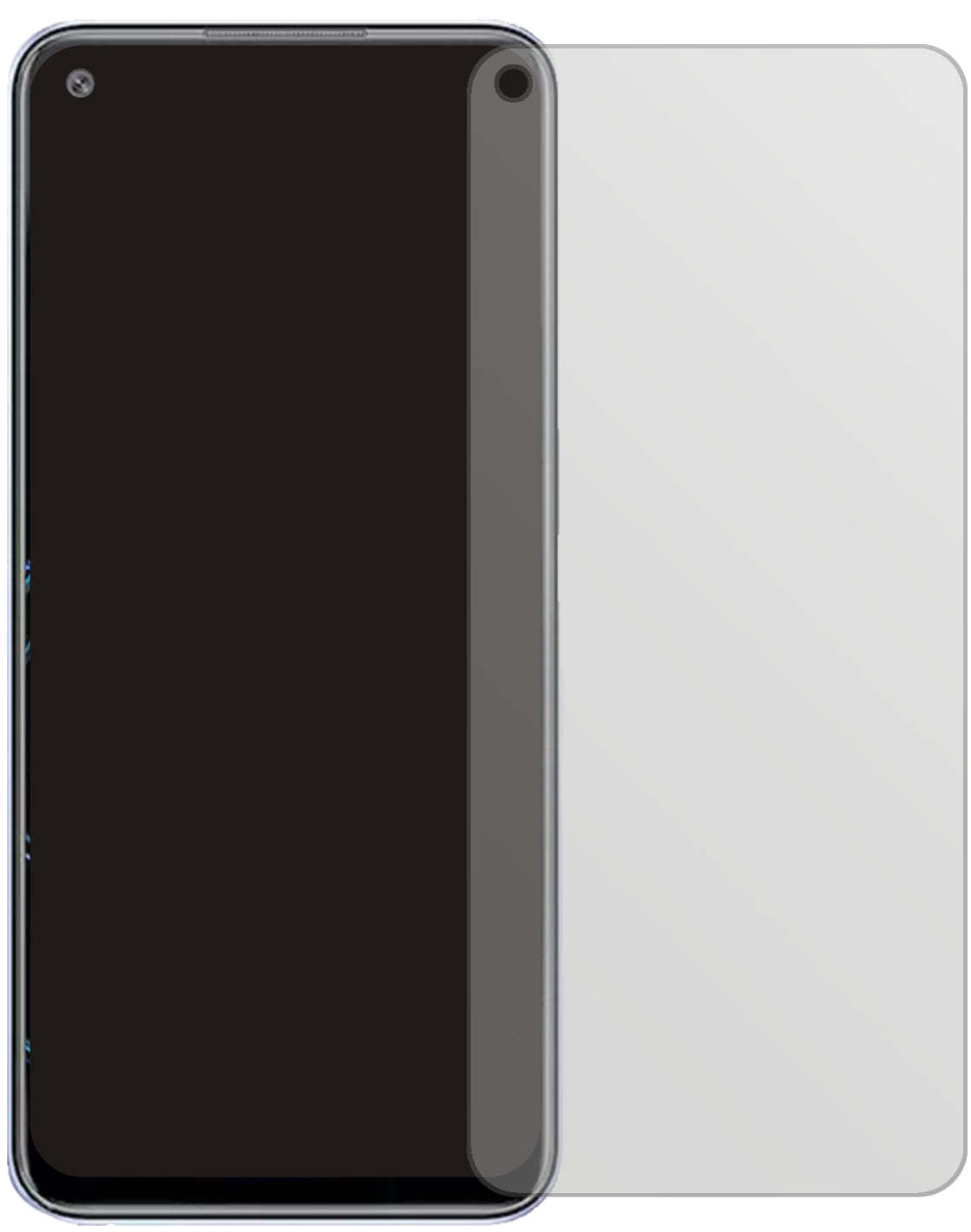 OppoK9x mit aufgebrachter dipos Displayschutzfolie, die lästige Fingerabdrücke minimiert