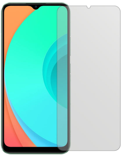 OppoRealme C11 mit aufgebrachter dipos Displayschutzfolie, die lästige Fingerabdrücke minimiert
