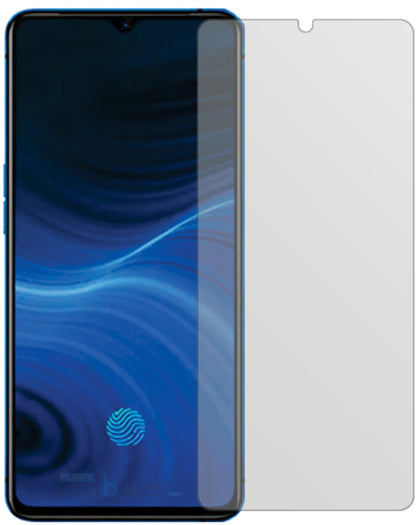 OppoReno Ace mit aufgebrachter dipos Displayschutzfolie, die lästige Fingerabdrücke minimiert