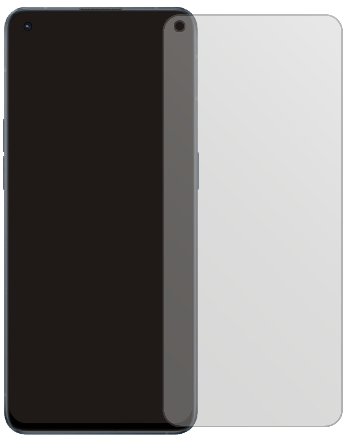 OppoReno 6 5G mit aufgebrachter dipos Displayschutzfolie, die lästige Fingerabdrücke minimiert
