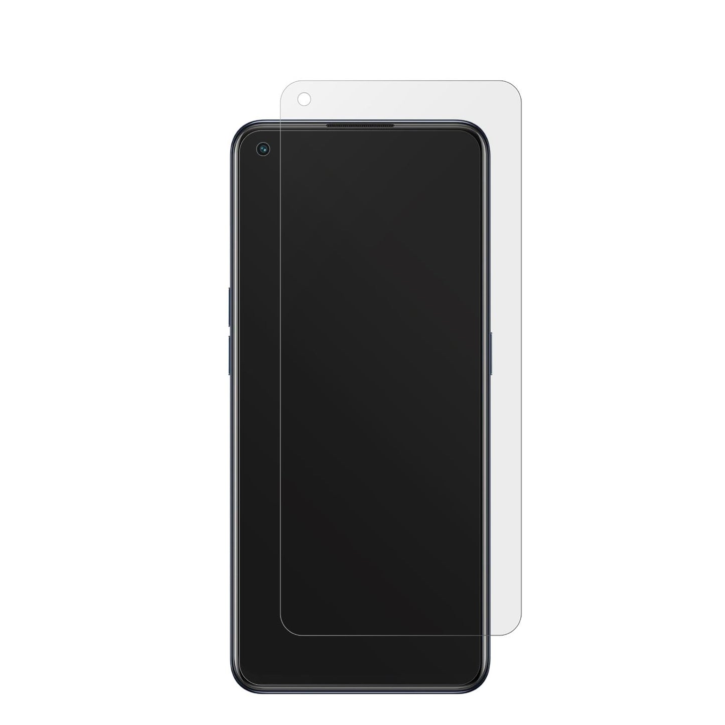 OppoReno 7 5G mit aufgebrachter dipos Displayschutzfolie, die lästige Fingerabdrücke minimiert