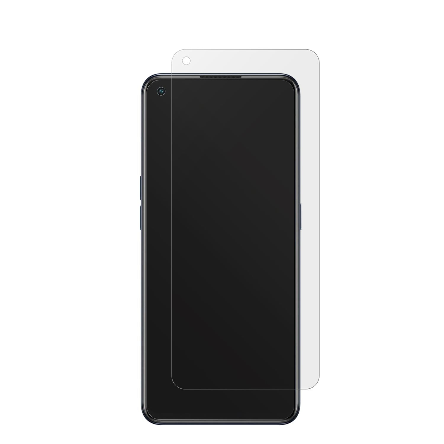 OppoReno 7 5G mit aufgebrachter dipos Displayschutzfolie, die lästige Fingerabdrücke minimiert