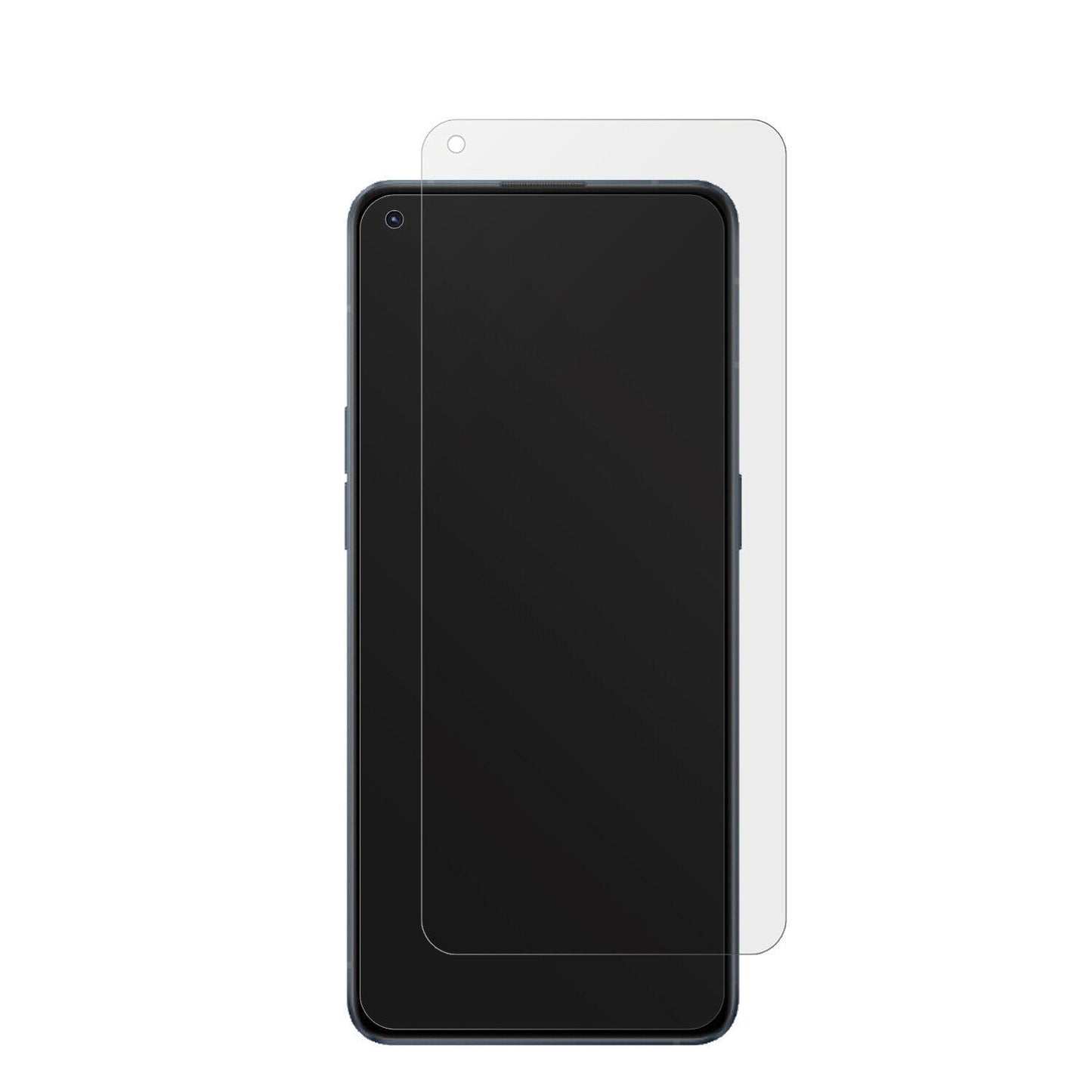 OPPOReno6 4G mit aufgebrachter dipos Displayschutzfolie, die lästige Fingerabdrücke minimiert