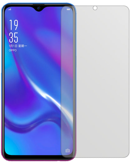 OppoRX17 Neo Pro mit aufgebrachter dipos Displayschutzfolie, die lästige Fingerabdrücke minimiert