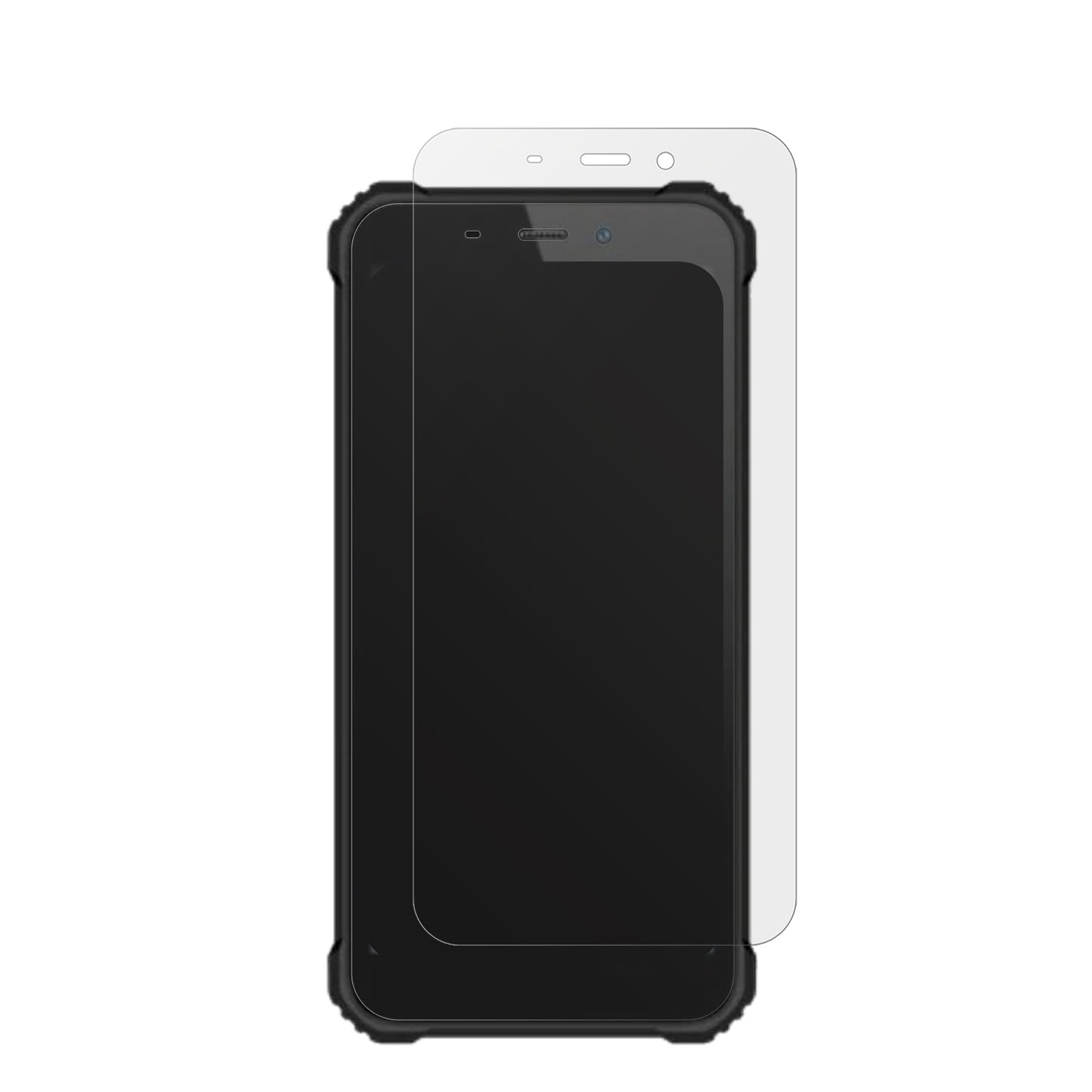 OukitelG5 mit aufgebrachter dipos Displayschutzfolie, die lästige Fingerabdrücke minimiert