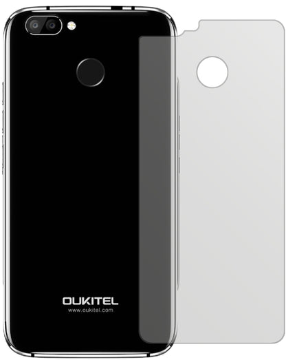 OukitelU22 Rückseite mit aufgebrachter dipos Displayschutzfolie, die lästige Fingerabdrücke minimiert