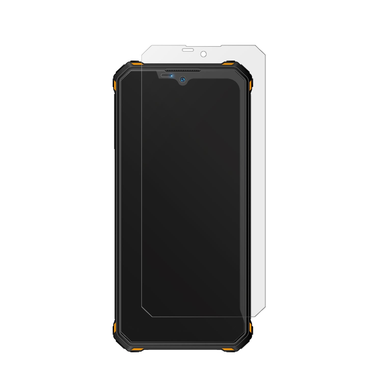 OukitelWP15 mit aufgebrachter dipos Displayschutzfolie, die lästige Fingerabdrücke minimiert