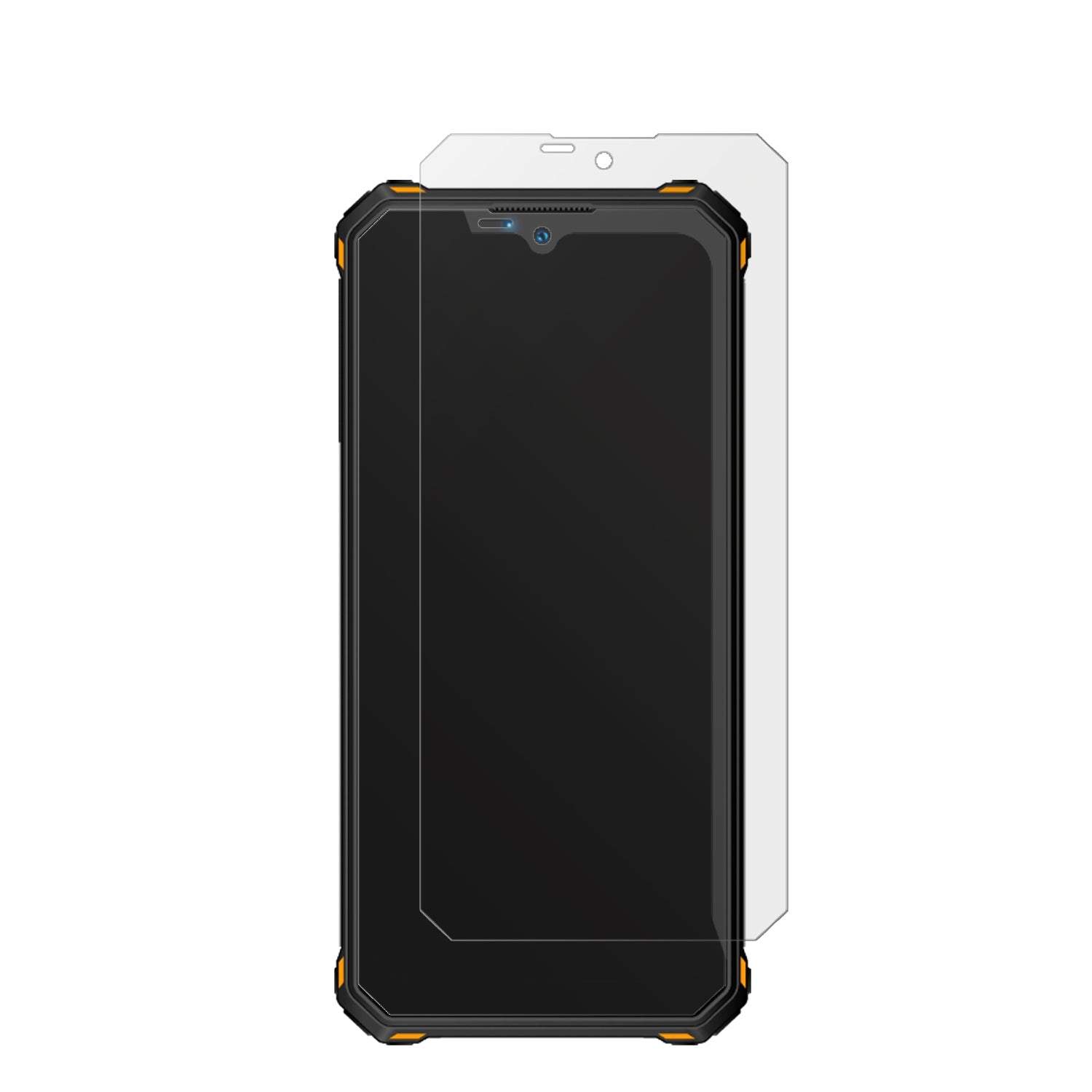 OukitelWP15 mit aufgebrachter dipos Displayschutzfolie, die lästige Fingerabdrücke minimiert