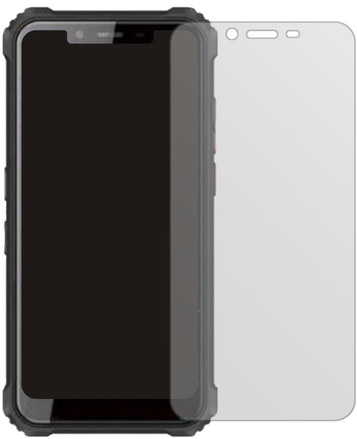 OukitelWP9 mit aufgebrachter dipos Displayschutzfolie, die lästige Fingerabdrücke minimiert
