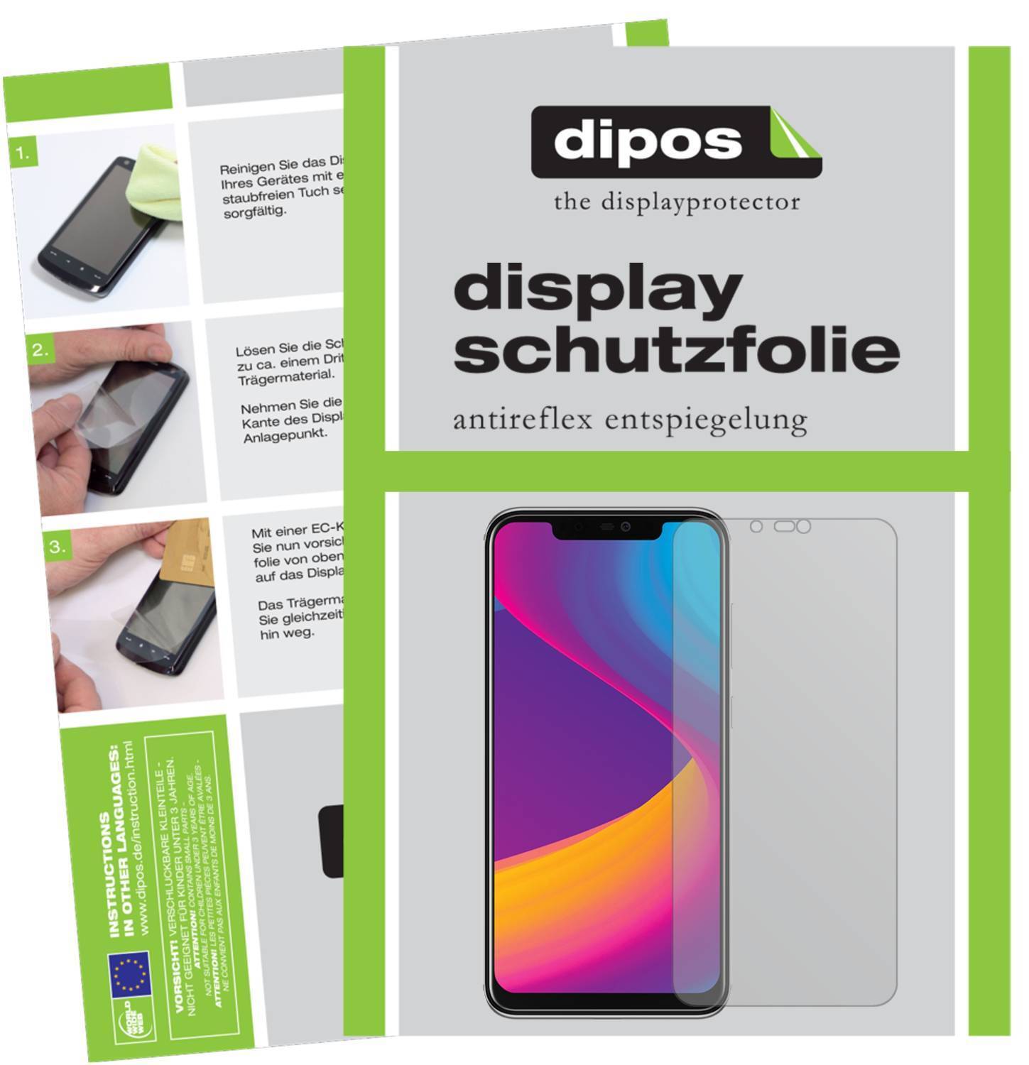 PanasonicEluga X1 Pro mit aufgebrachter dipos Displayschutzfolie, die lästige Fingerabdrücke minimiert