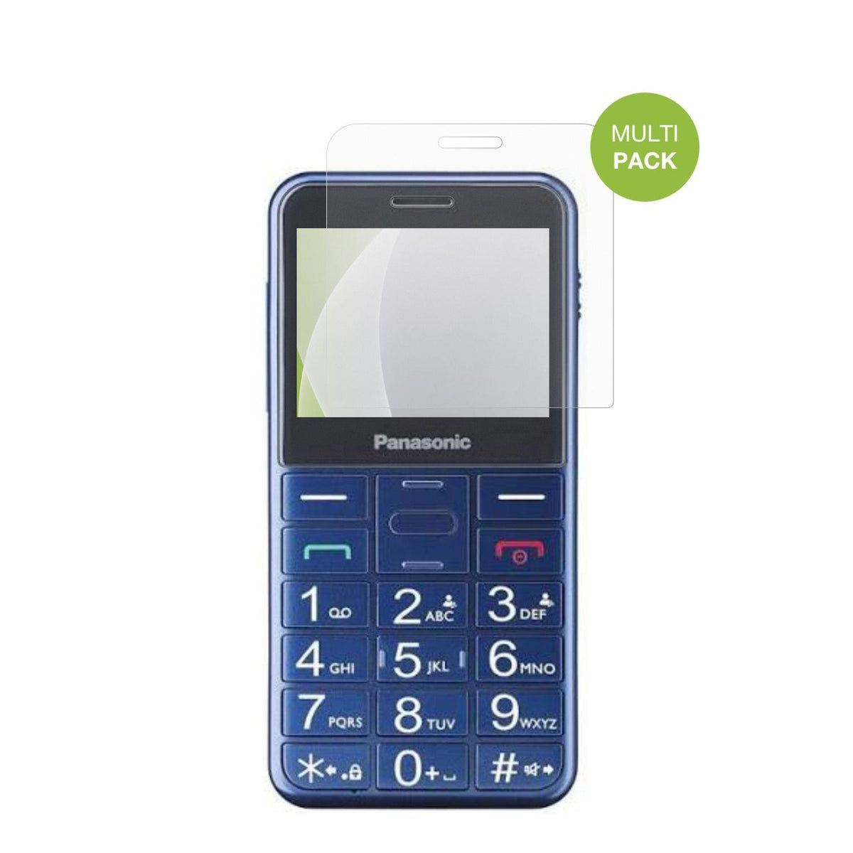 PanasonicKX-TU155 mit aufgebrachter dipos Displayschutzfolie, die lästige Fingerabdrücke minimiert