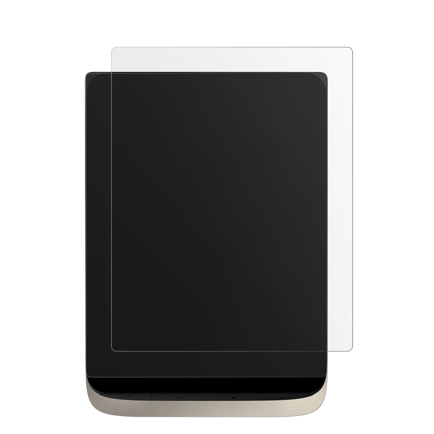 PocketBookInkPad Color 3 mit aufgebrachter dipos Displayschutzfolie, die lästige Fingerabdrücke minimiert