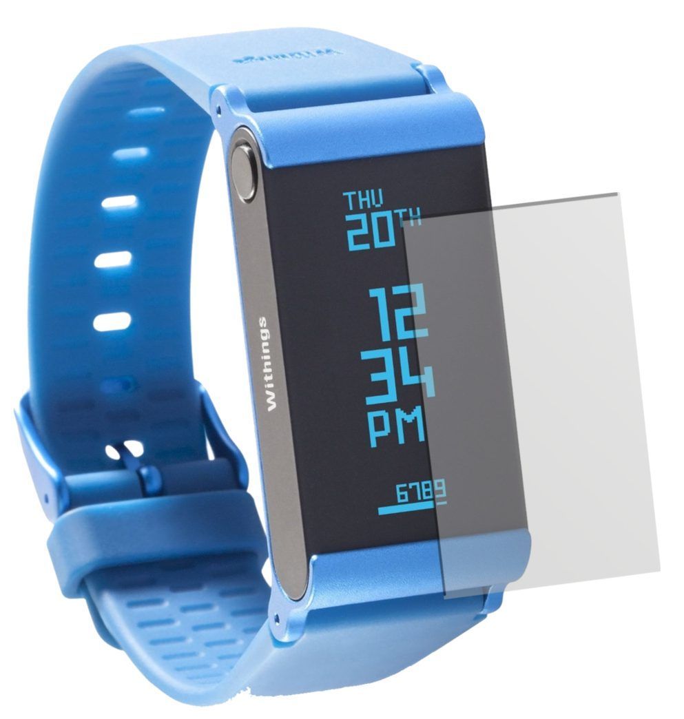 Pulse OxWithings mit aufgebrachter dipos Displayschutzfolie, die lästige Fingerabdrücke minimiert