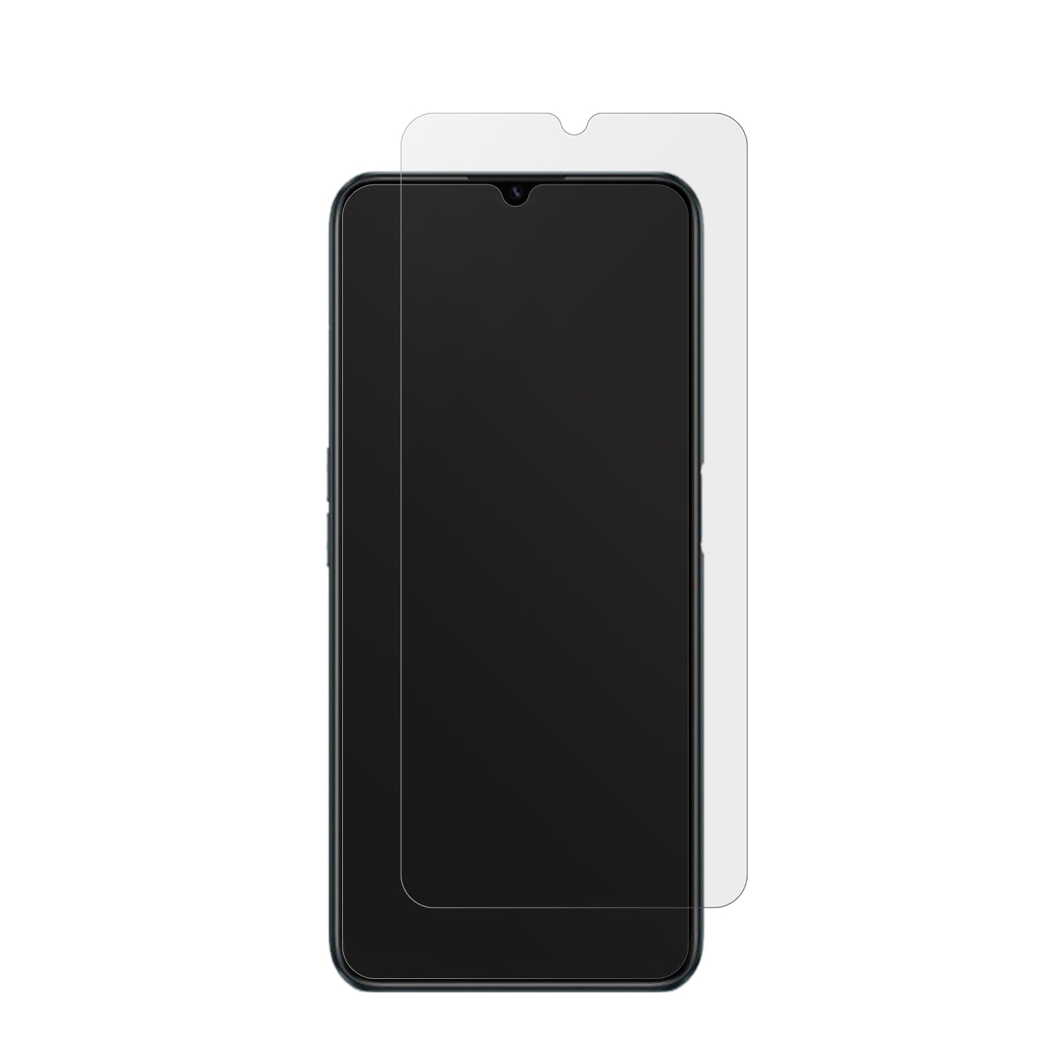 RealmeC31 mit aufgebrachter dipos Displayschutzfolie, die lästige Fingerabdrücke minimiert