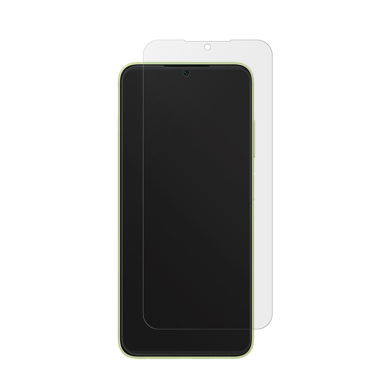 SamsungGalaxy A05s mit aufgebrachter dipos Displayschutzfolie, die lästige Fingerabdrücke minimiert