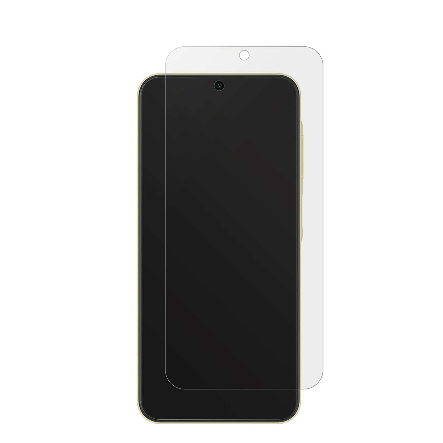 SAMSUNGGalaxy A25 5G mit aufgebrachter dipos Displayschutzfolie, die lästige Fingerabdrücke minimiert