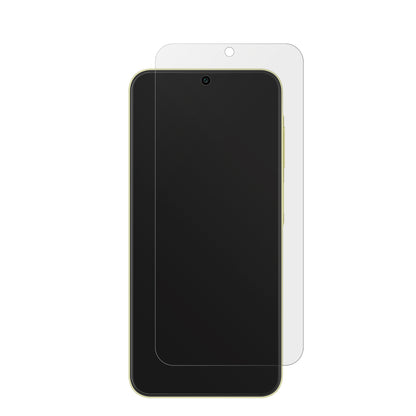 SAMSUNGGalaxy A25 5G mit aufgebrachter dipos Displayschutzfolie, die lästige Fingerabdrücke minimiert