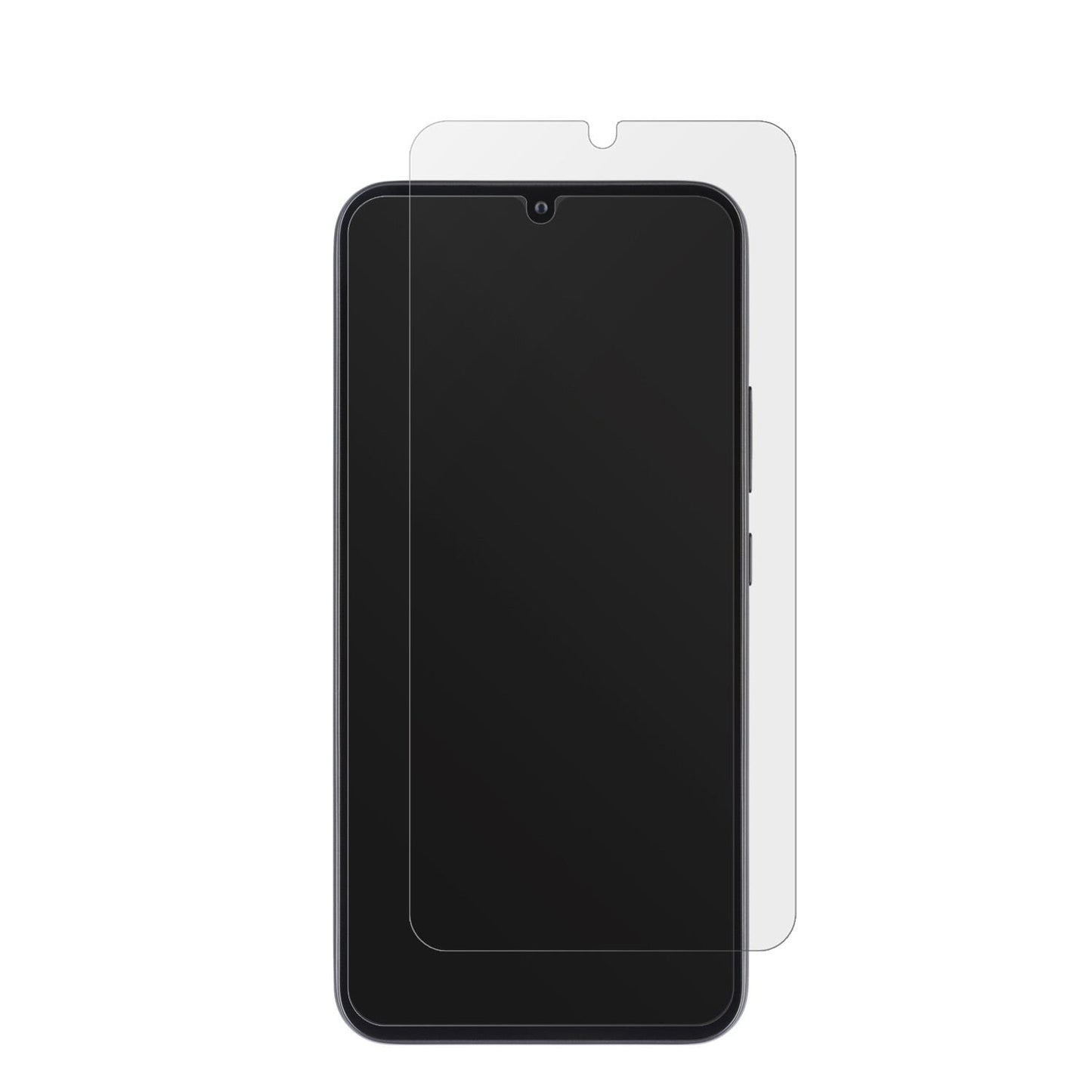 SamsungGalaxy A34 5G mit aufgebrachter dipos Displayschutzfolie, die lästige Fingerabdrücke minimiert