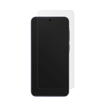 SamsungGalaxy A55 (case friendly) mit aufgebrachter dipos Displayschutzfolie, die lästige Fingerabdrücke minimiert