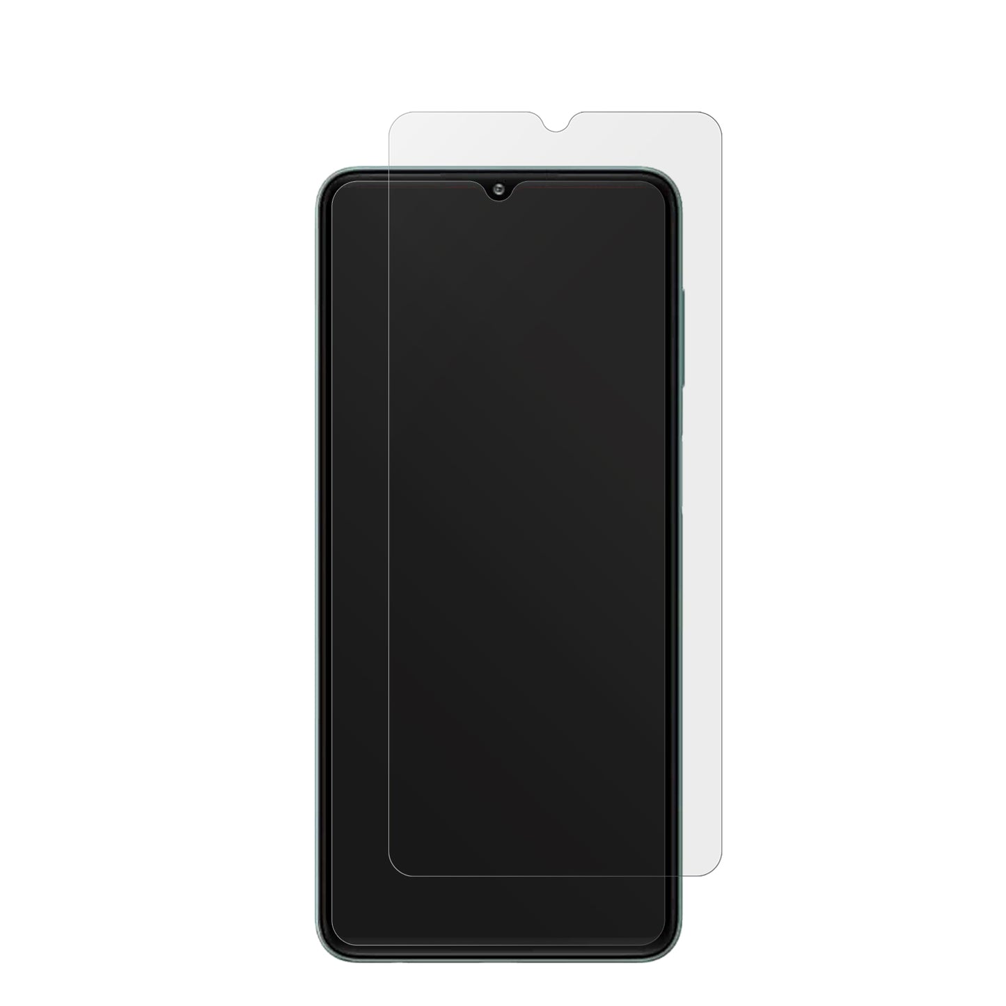 SamsungGalaxy F23 5G mit aufgebrachter dipos Displayschutzfolie, die lästige Fingerabdrücke minimiert