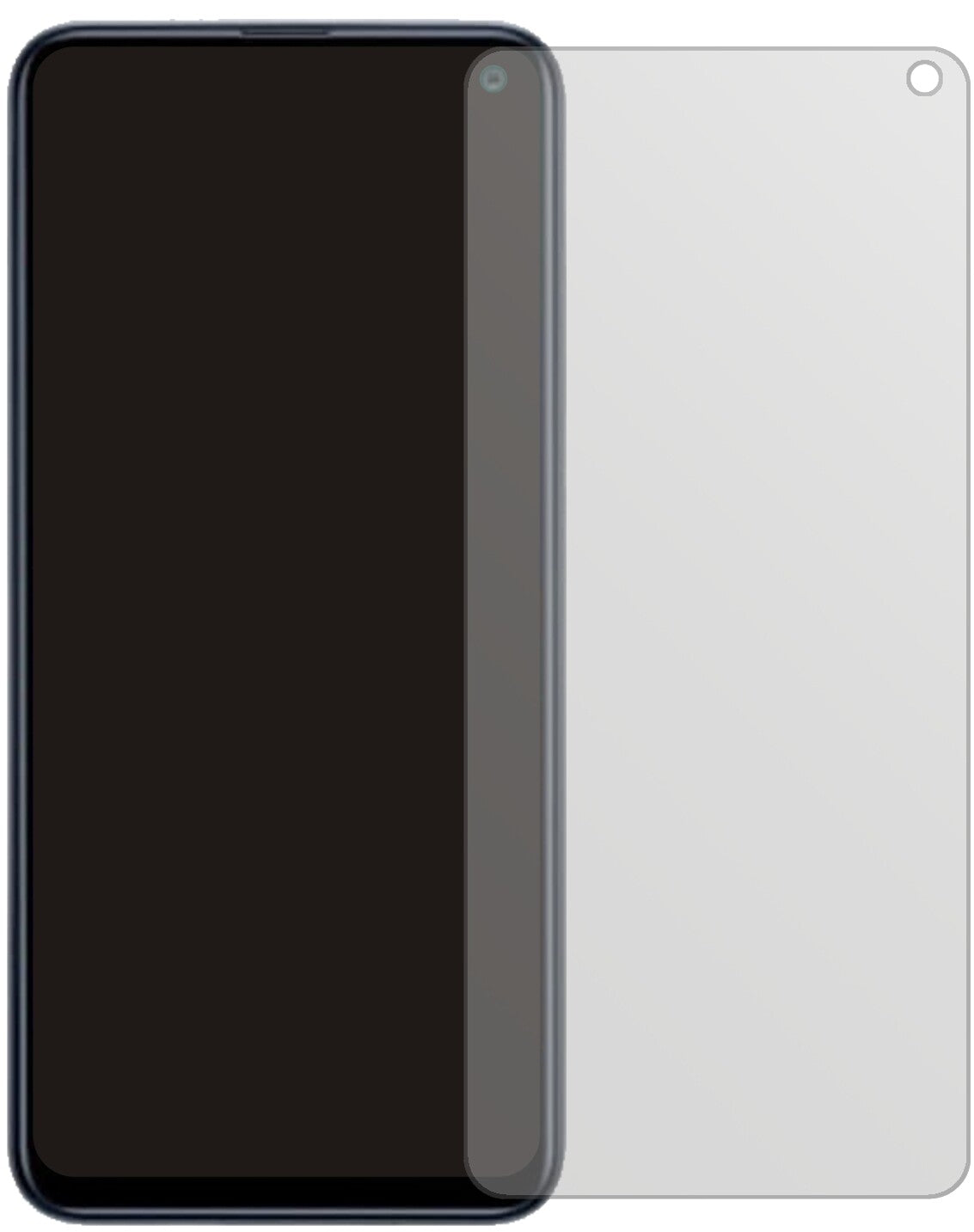 SamsungGalaxy F52 5G mit aufgebrachter dipos Displayschutzfolie, die lästige Fingerabdrücke minimiert