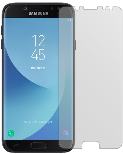 SamsungGalaxy J7 Pro mit aufgebrachter dipos Displayschutzfolie, die lästige Fingerabdrücke minimiert