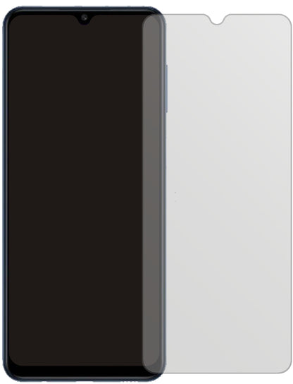 SamsungGalaxy M12 mit aufgebrachter dipos Displayschutzfolie, die lästige Fingerabdrücke minimiert