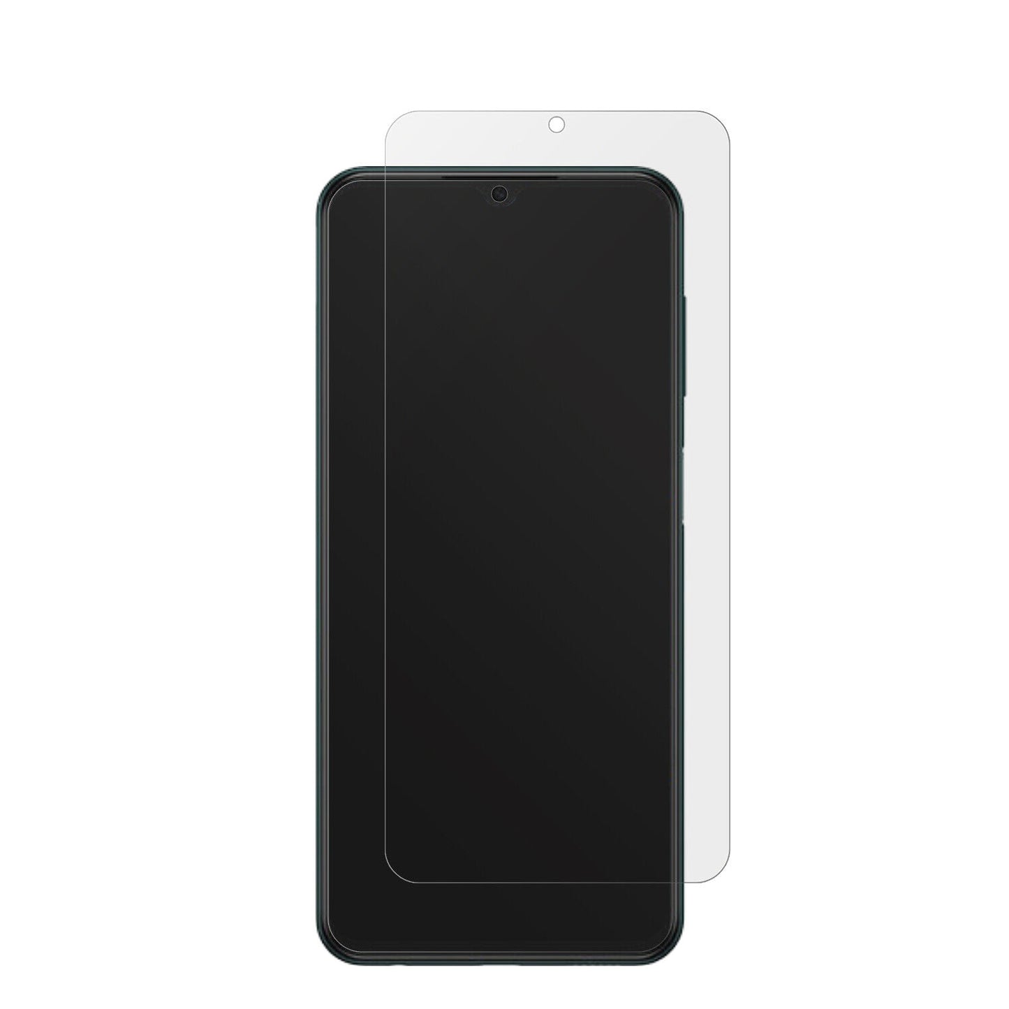 SamsungGalaxy M13 5G mit aufgebrachter dipos Displayschutzfolie, die lästige Fingerabdrücke minimiert