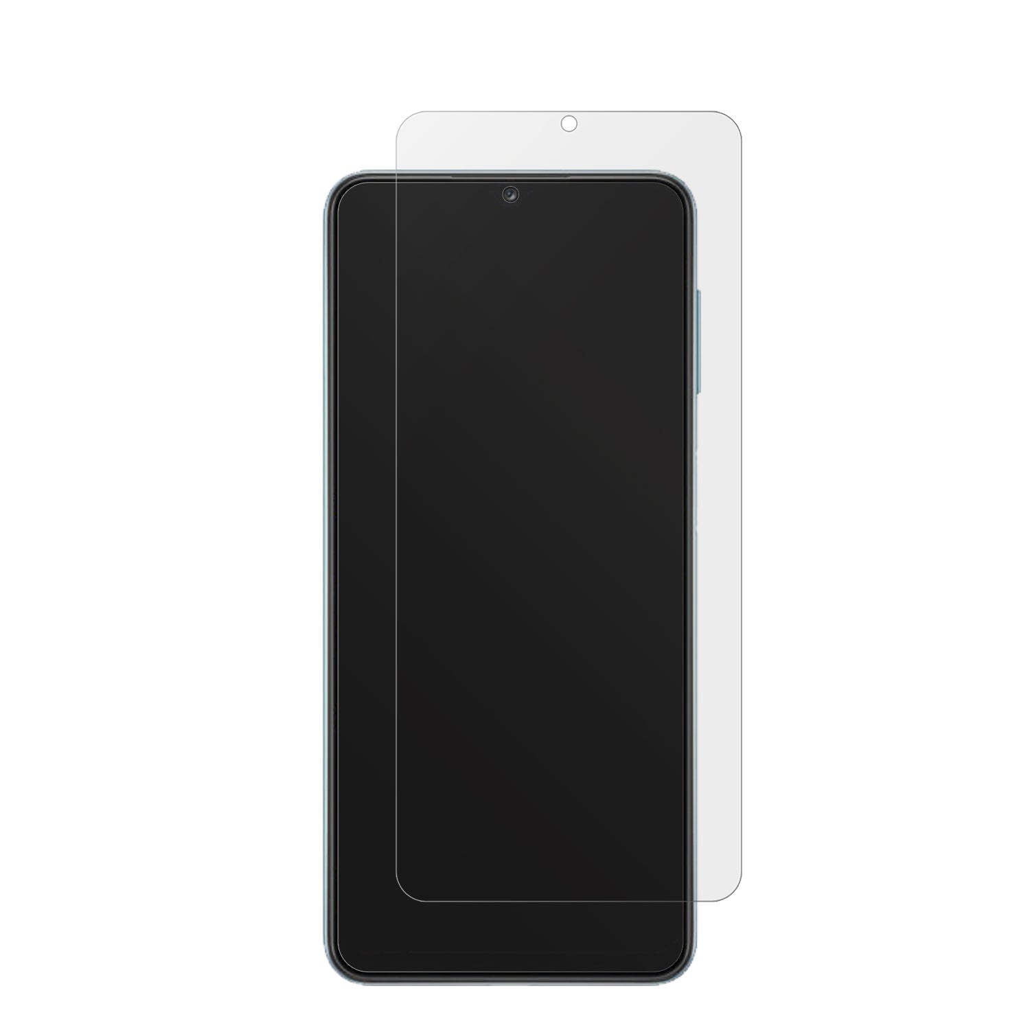 SamsungGalaxy M32 5G mit aufgebrachter dipos Displayschutzfolie, die lästige Fingerabdrücke minimiert