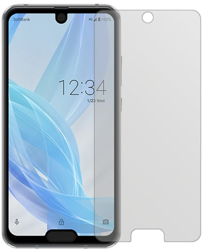SharpAquos R2 Compact mit aufgebrachter dipos Displayschutzfolie, die lästige Fingerabdrücke minimiert