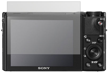 SonyCyber-Shot DSC-RX 1R mit aufgebrachter dipos Displayschutzfolie, die lästige Fingerabdrücke minimiert