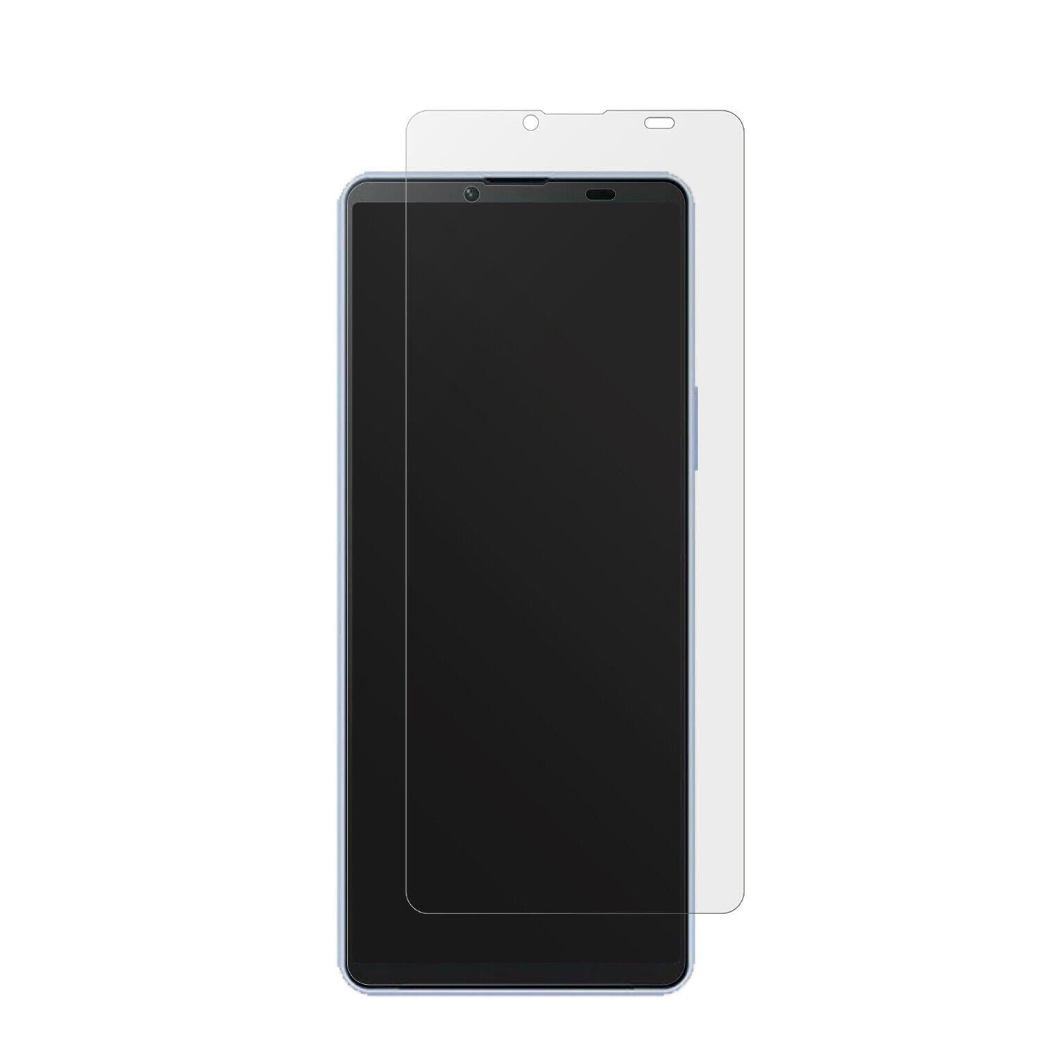 SonyXperia 10 V mit aufgebrachter dipos Displayschutzfolie, die lästige Fingerabdrücke minimiert