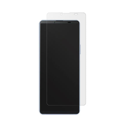 SonyXperia 10 V mit aufgebrachter dipos Displayschutzfolie, die lästige Fingerabdrücke minimiert