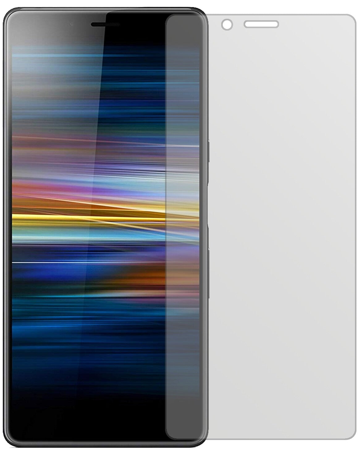 SonyXperia L3 mit aufgebrachter dipos Displayschutzfolie, die lästige Fingerabdrücke minimiert