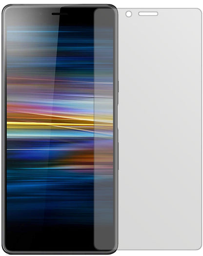 SonyXperia L3 mit aufgebrachter dipos Displayschutzfolie, die lästige Fingerabdrücke minimiert