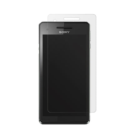 SonyXperia V mit aufgebrachter dipos Displayschutzfolie, die lästige Fingerabdrücke minimiert
