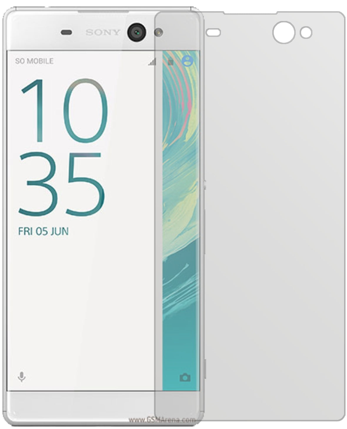 SonyXperia XA Ultra mit aufgebrachter dipos Displayschutzfolie, die lästige Fingerabdrücke minimiert