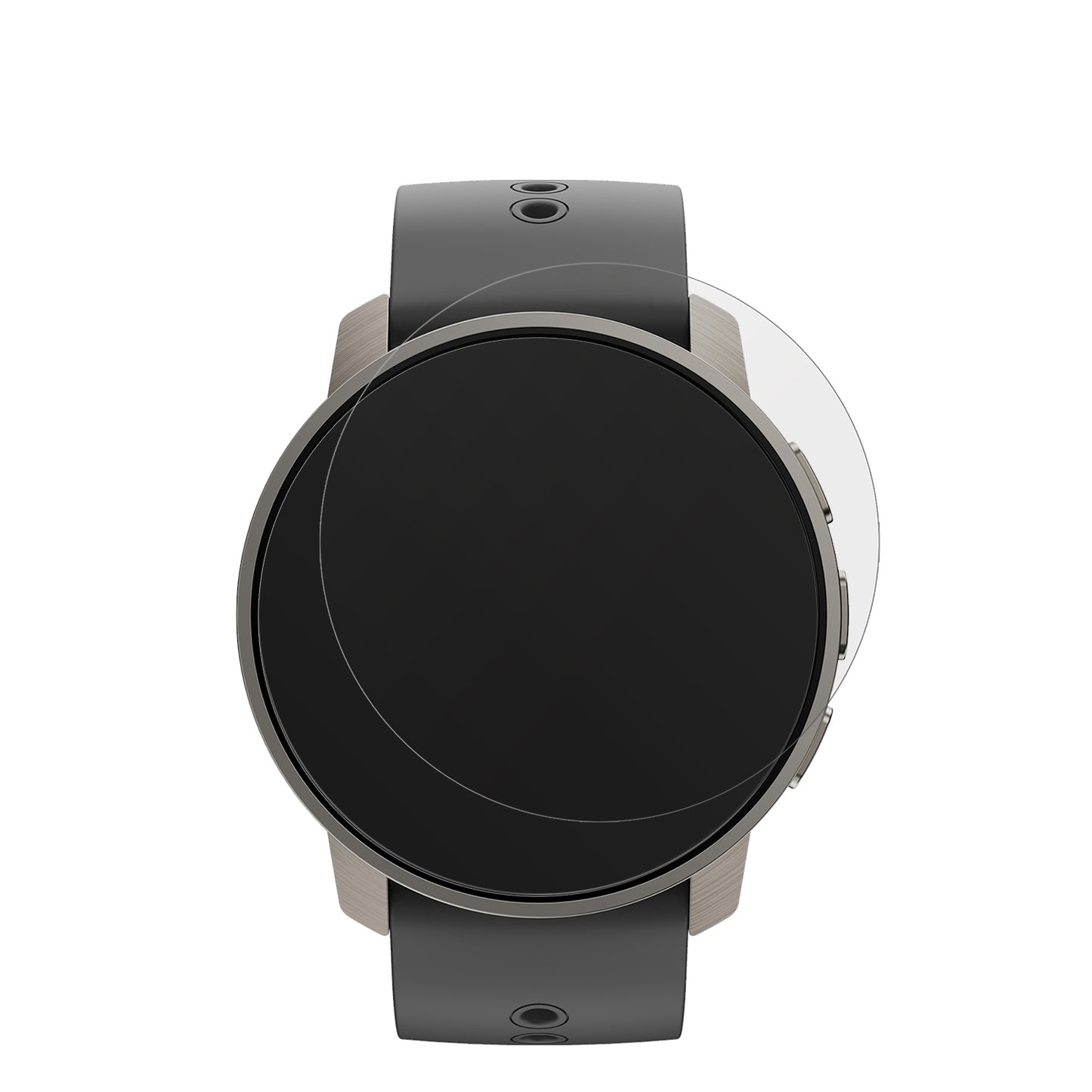 SuuntoPeak Pro mit aufgebrachter dipos Displayschutzfolie, die lästige Fingerabdrücke minimiert