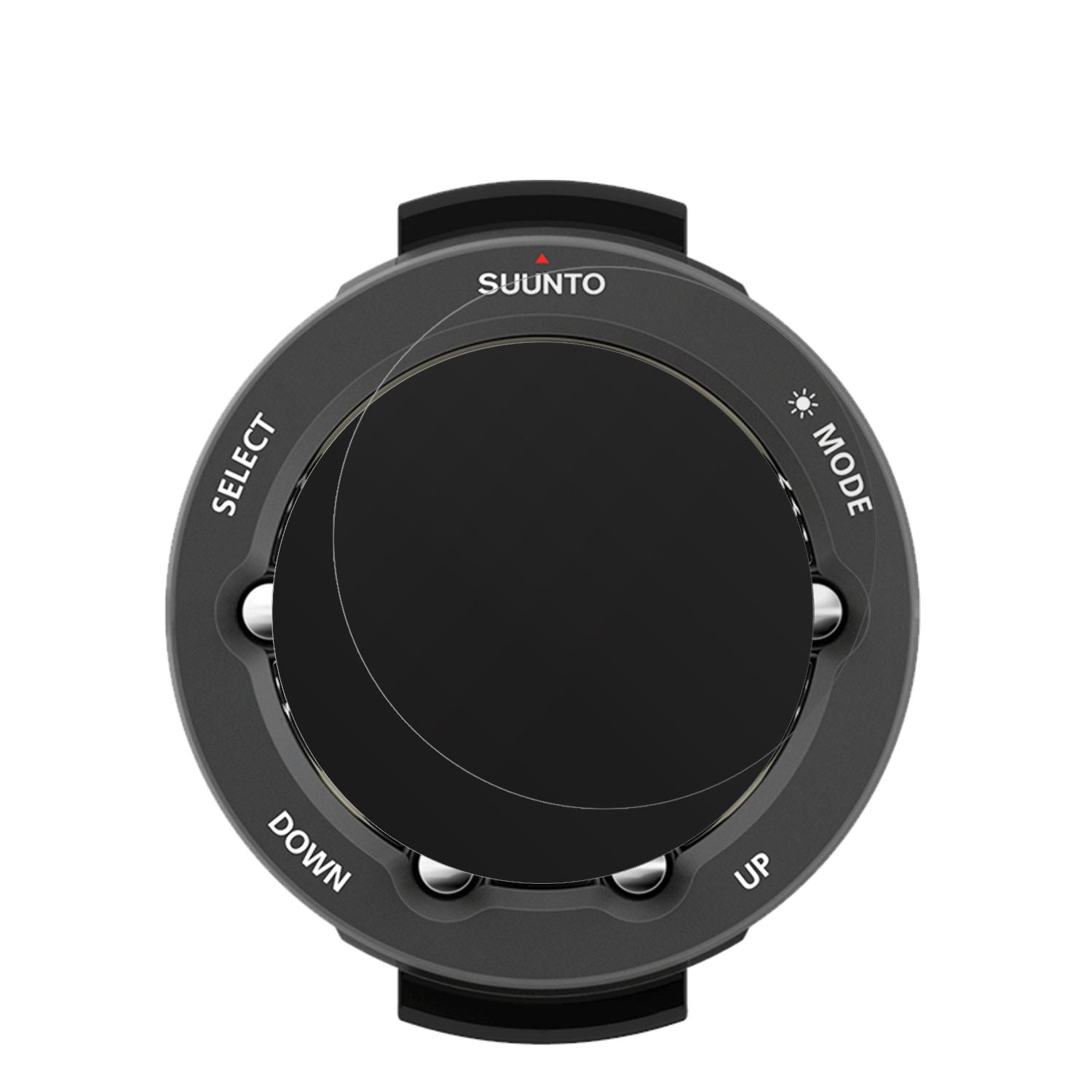 SuuntoVyper Novo mit aufgebrachter dipos Displayschutzfolie, die lästige Fingerabdrücke minimiert