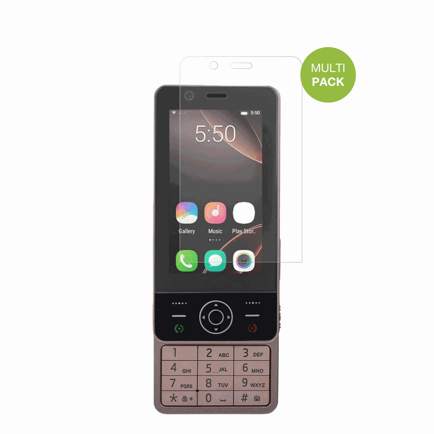 SxhlsellerSlide Phone mit aufgebrachter dipos Displayschutzfolie, die lästige Fingerabdrücke minimiert