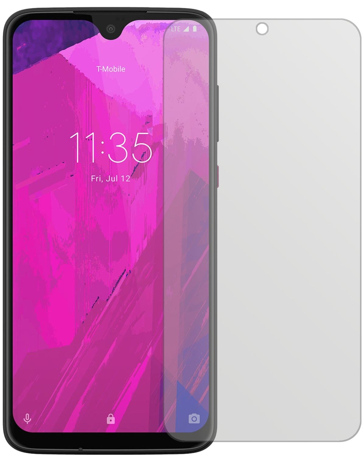 T-MobileRevvlry Plus mit aufgebrachter dipos Displayschutzfolie, die lästige Fingerabdrücke minimiert